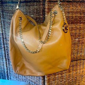 Michael Kors Brown and Gold Crossbody Bag